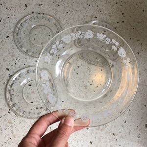 Set of 4 vintage salad dessert plate saucers